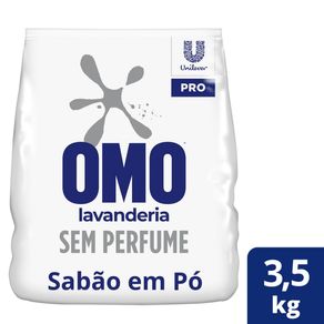 Detergente em Pó Sem Perfume Omo Profissional Perfect White Rende 60 Lavagens 3,5 KG 1 UND